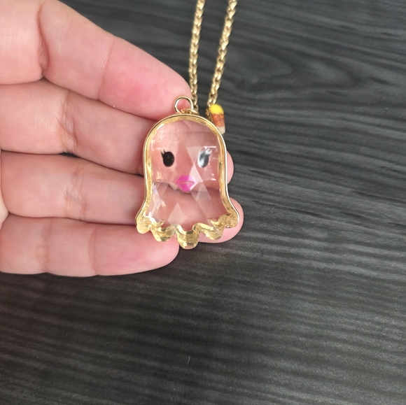 Betsey Johnson Ghost Halloween Necklace - Picture 2 of 2